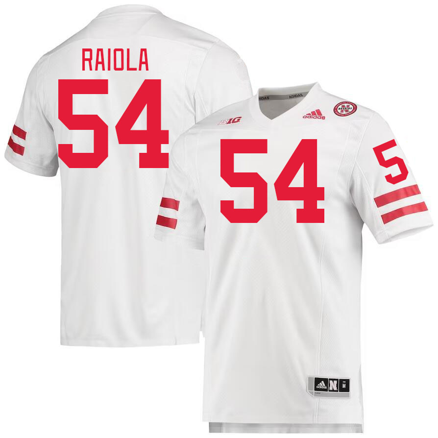 #54 Dominic Raiola Nebraska Cornhuskers Jerseys Football Stitched-White